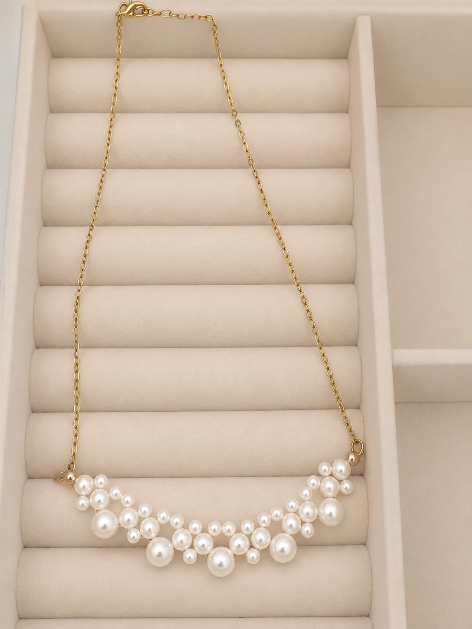 Elegante parelketting – roestvrij staal – photo 3